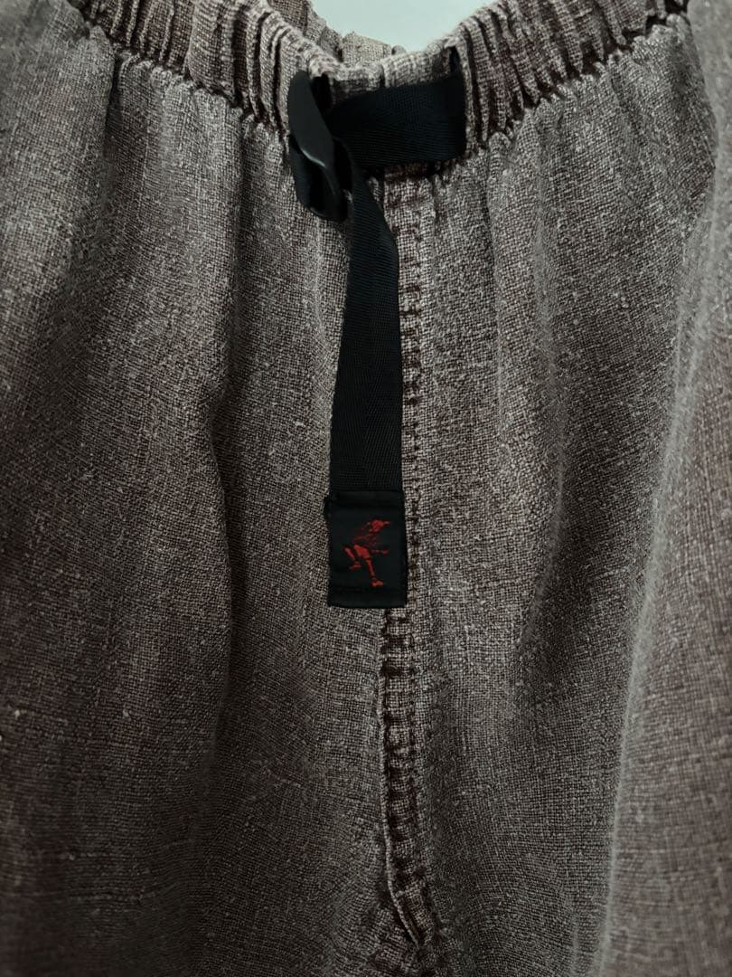 90s USA製 グラミチ ブラウン ヘンプ リネン ショーツ L