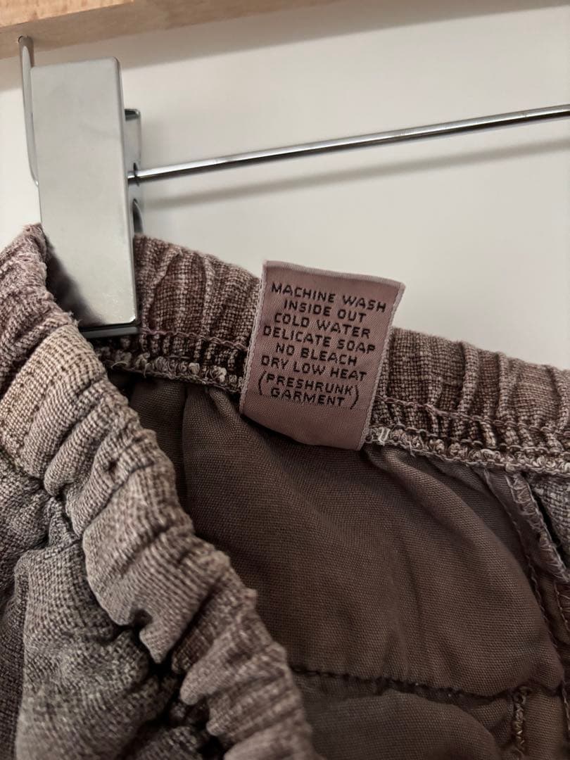 90s USA製 グラミチ ブラウン ヘンプ リネン ショーツ L