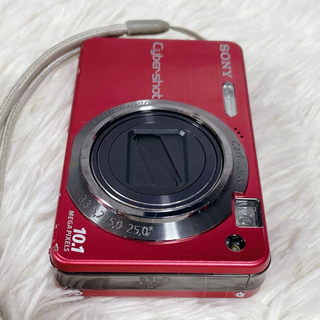 【極美品】 SONY ソニー DSC-W170 デジカメ バッテリー レッド