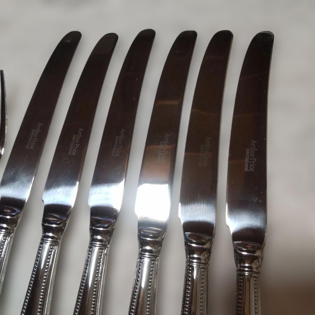 アーサープライスArthur Priceテーブルナイフ&フオーク各6本 ビード