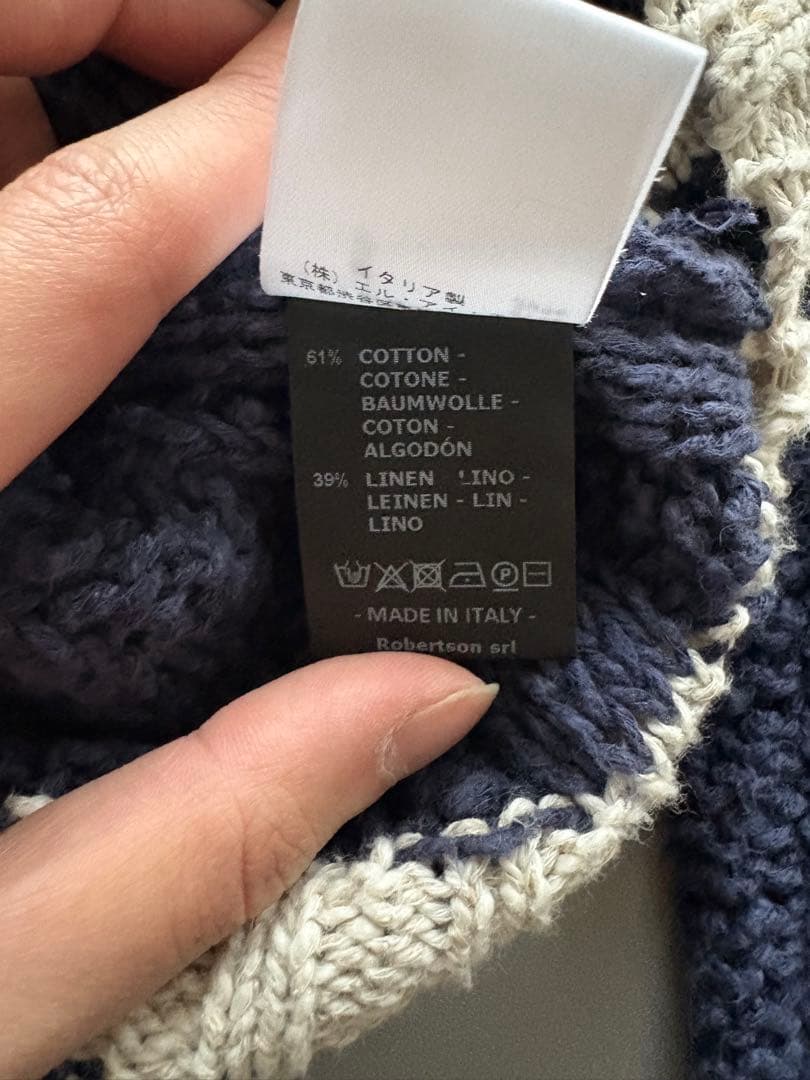 Drumohr / コットン リネン チルデンニット