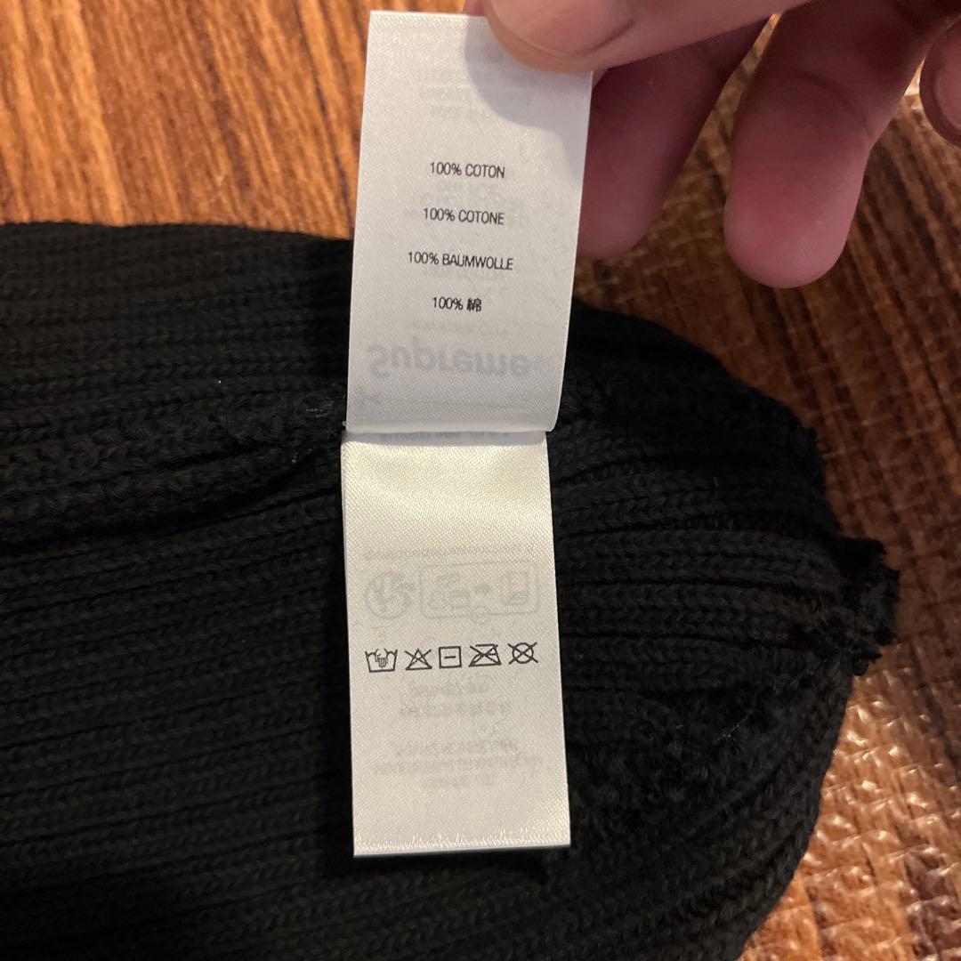 Supreme ブラック ニット帽・ビーニー