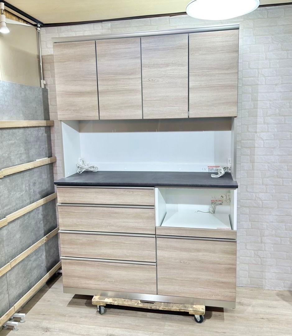 せ*ん様 AYANO 綾野製作所 食器棚 レンジボード W1400 木目調