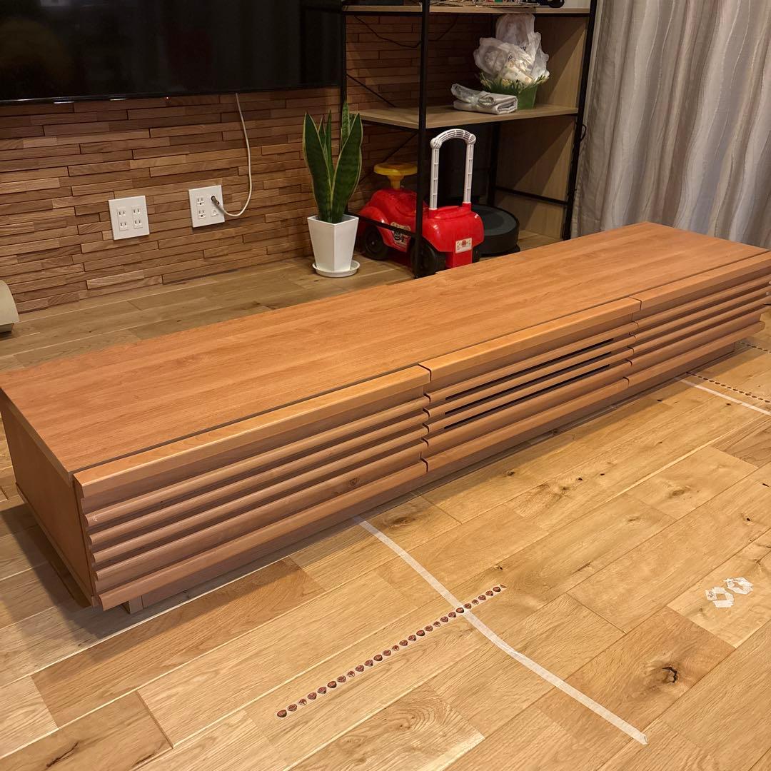 ウッド調 スリットデザイン テレビ台（福島県福島市内で引取り可能な方）