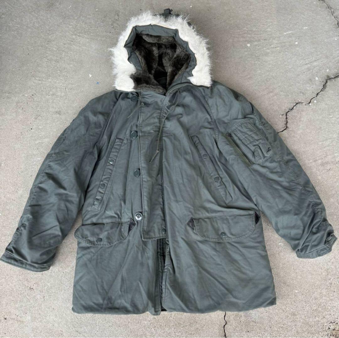 ビンテージ　デッドストック　80s　ミリタリー　N-3B　フライトジャケット