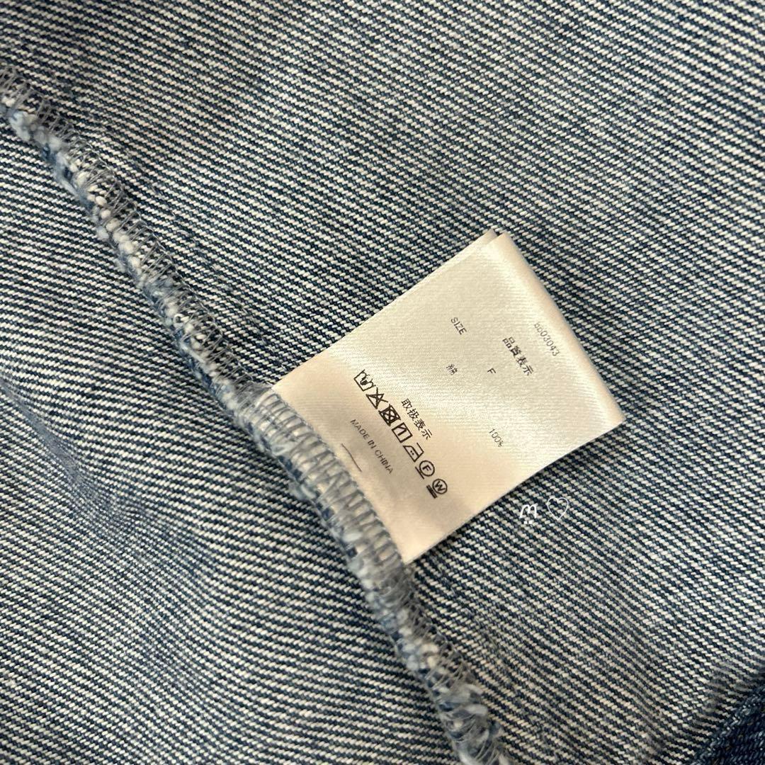 bow.aボウエー　ビッグカラーデニムジャケット　Fフリーサイズ　25年商品