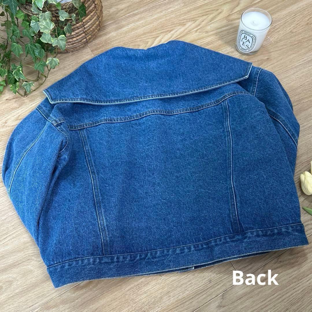 bow.aボウエー　ビッグカラーデニムジャケット　Fフリーサイズ　25年商品