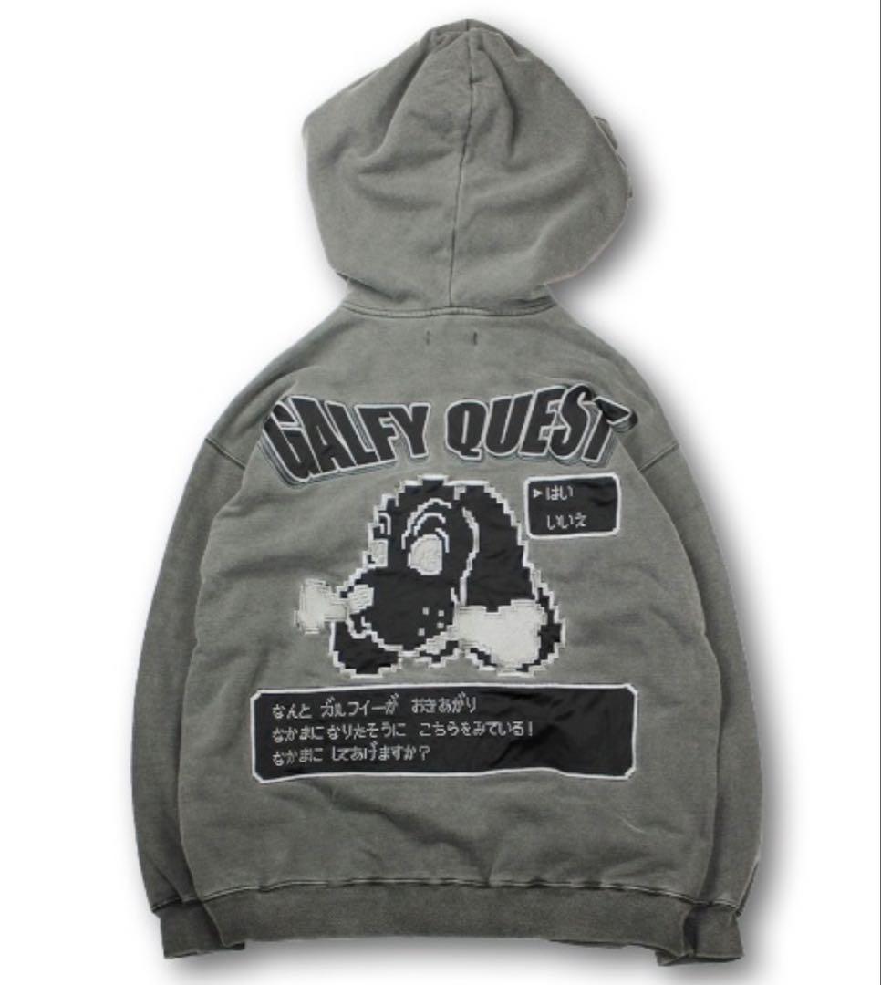 GALFY（ガルフィー）ガルクエジップパーカー/バックプリント ブラック 中型犬