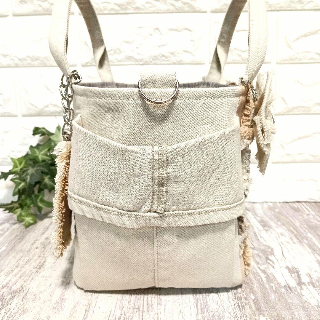 リメイクデニム★パッチワークサイドポケットトートバッグ Full set