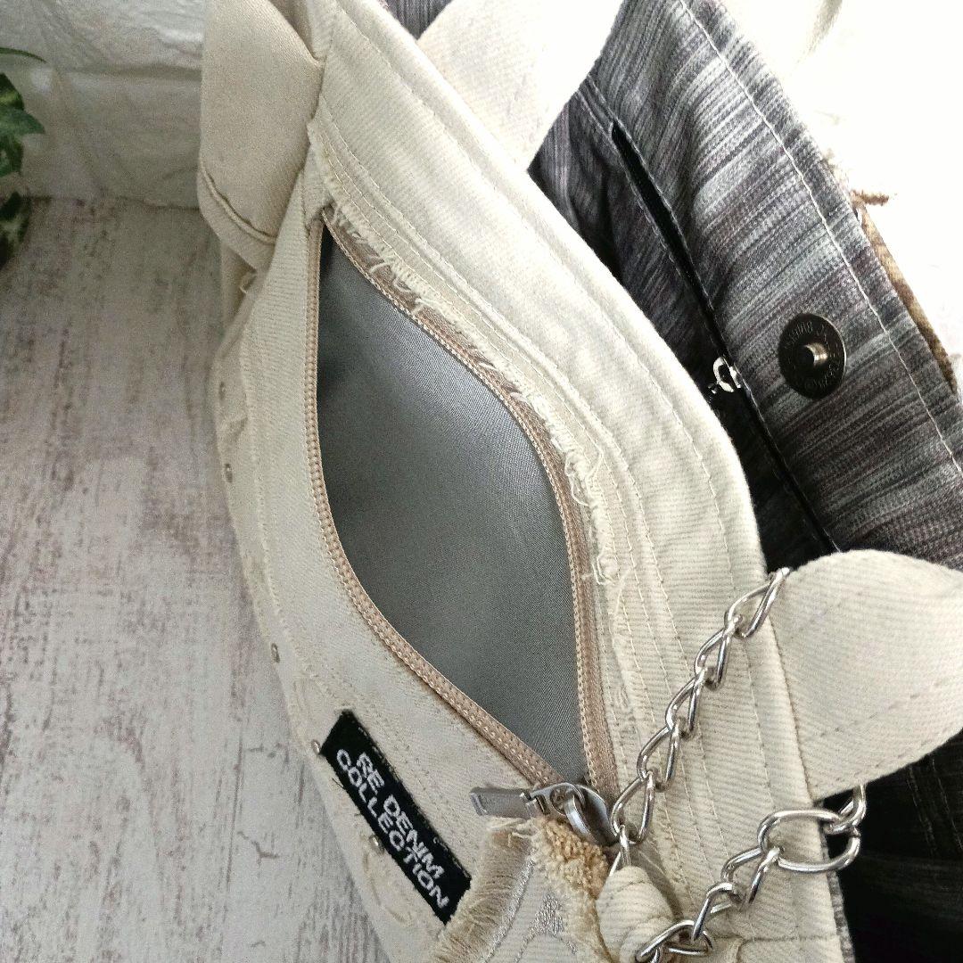 リメイクデニム★パッチワークサイドポケットトートバッグ Full set