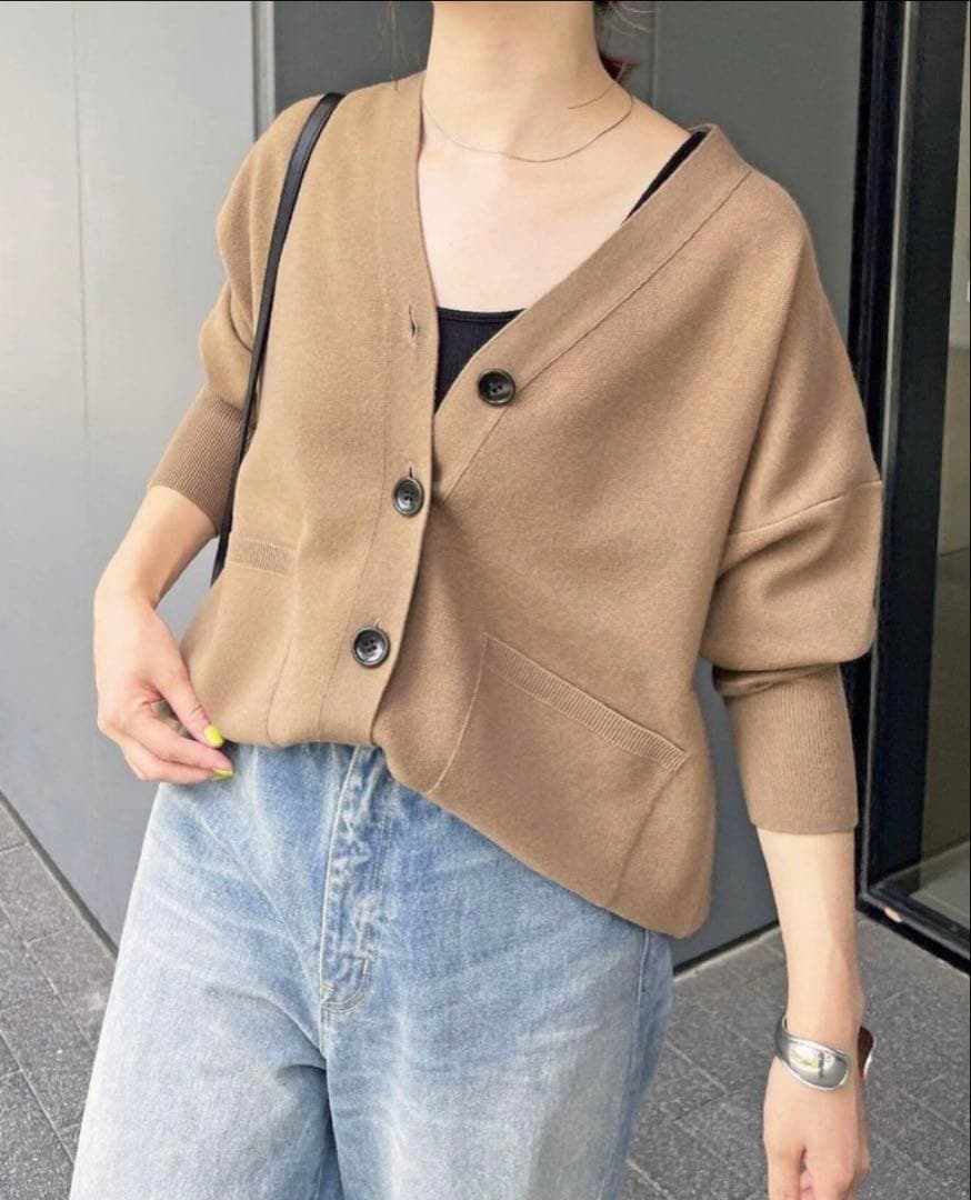 Spick & Span☆ダブルジャガードビッグカーディガン