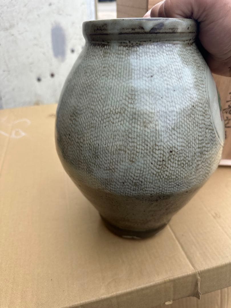 こ*う様 島岡達三 花瓶 陶器製 木箱付き