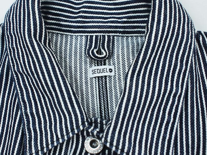 極美 定価60500円 SEQUEL COVERALL ヒッコリー カバーオール