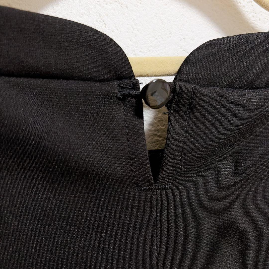 北欧暮らしの道具店「気軽に着られて、きれい見え」　ポンチ素材 ワンピース　黒　M