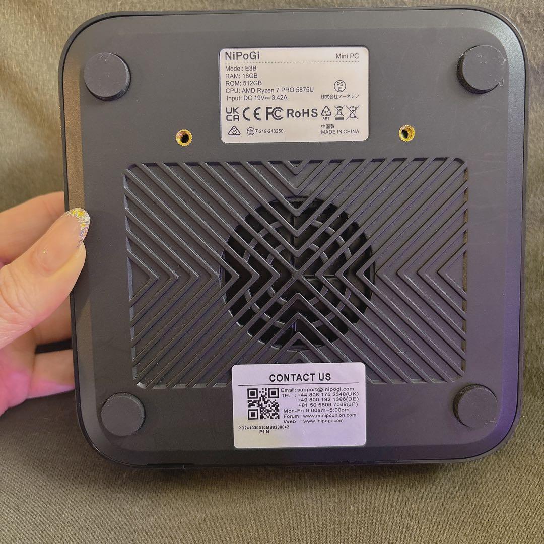 NIPOGI ミニPC AMD Ryzen7 5875U