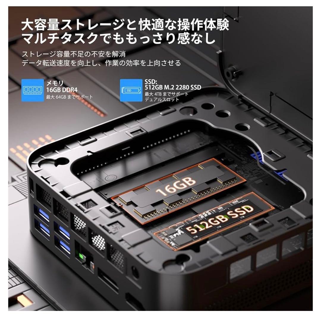 NIPOGI ミニPC AMD Ryzen7 5875U