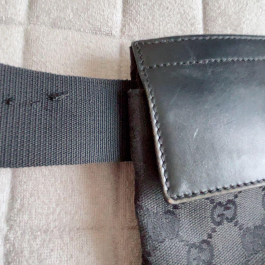 【大人気】グッチGUCCI GG柄ボディバッグ 斜めがけショルダーバッグ 黒