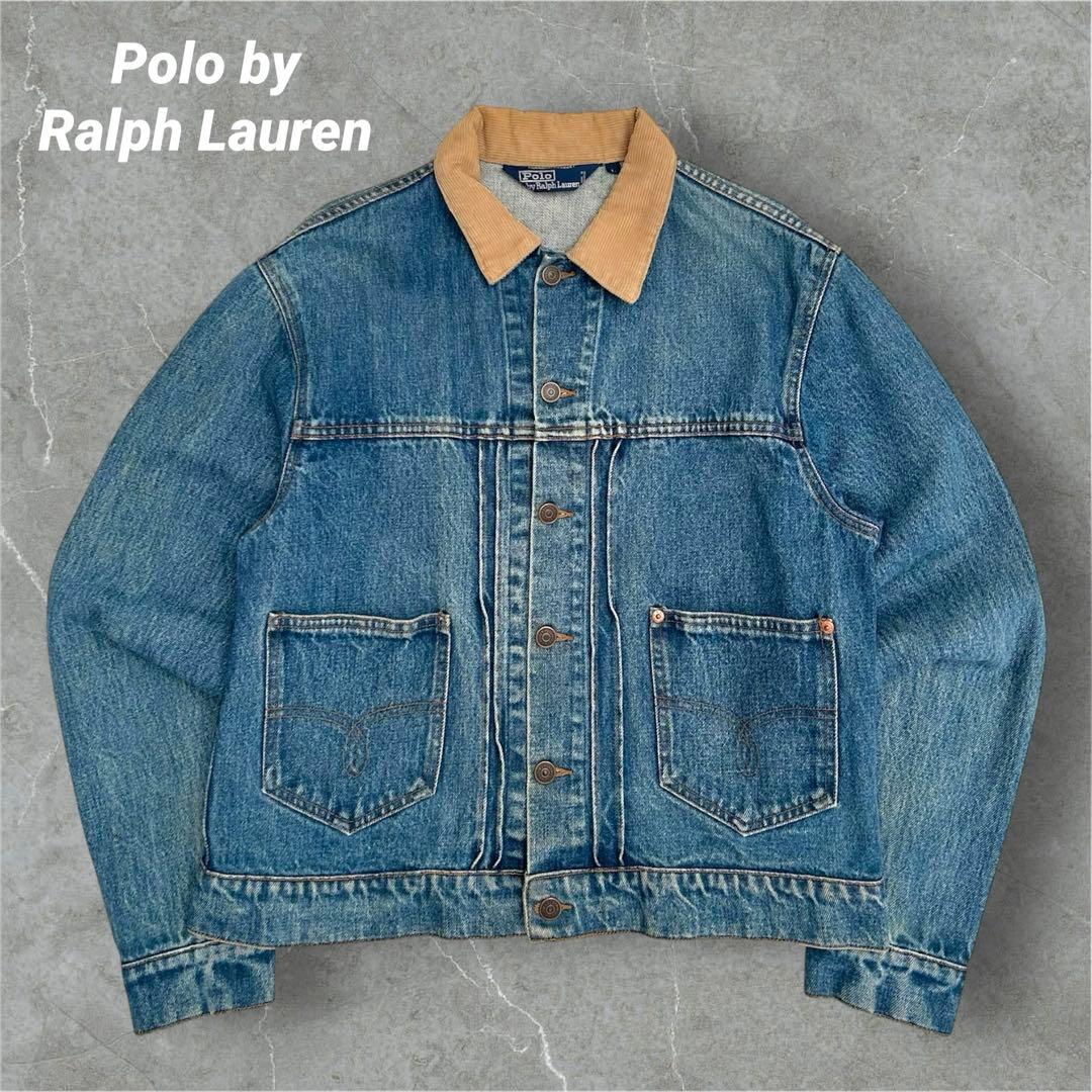 【スペシャル】ラルフローレン　デニムジャケット　セカンド　90s 三角タグ　L