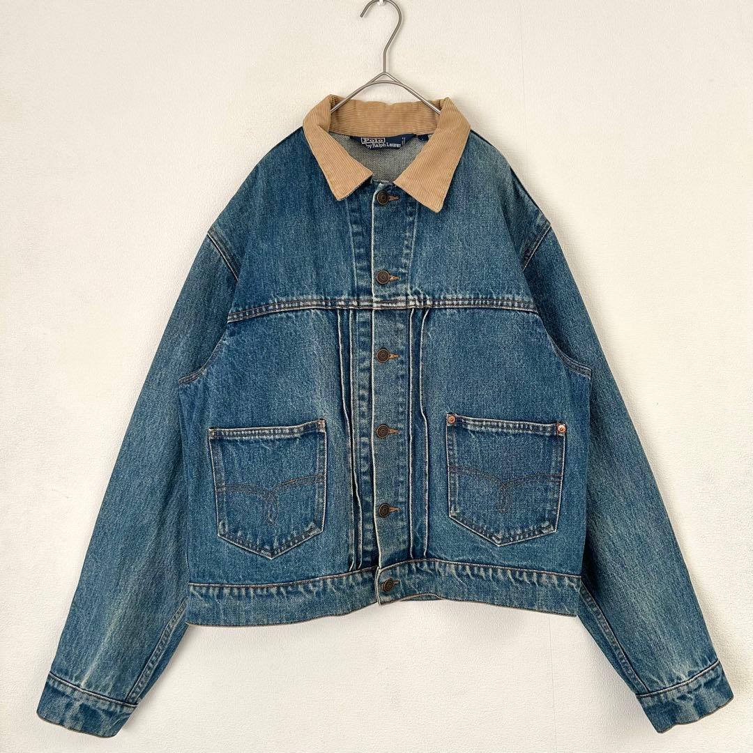 【スペシャル】ラルフローレン　デニムジャケット　セカンド　90s 三角タグ　L
