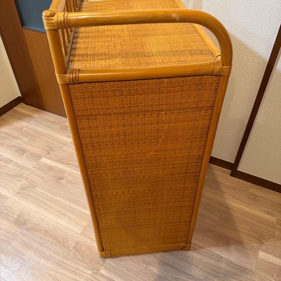 籐　ラタン　チェスト 5段 引き出し6杯 幅60cm 収納家具　ニトリ