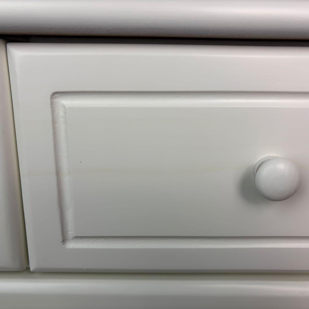 訳あり品！【99】フレンチ調ホワイトチェスト三段四つ引き木製収納家具姫系タンス