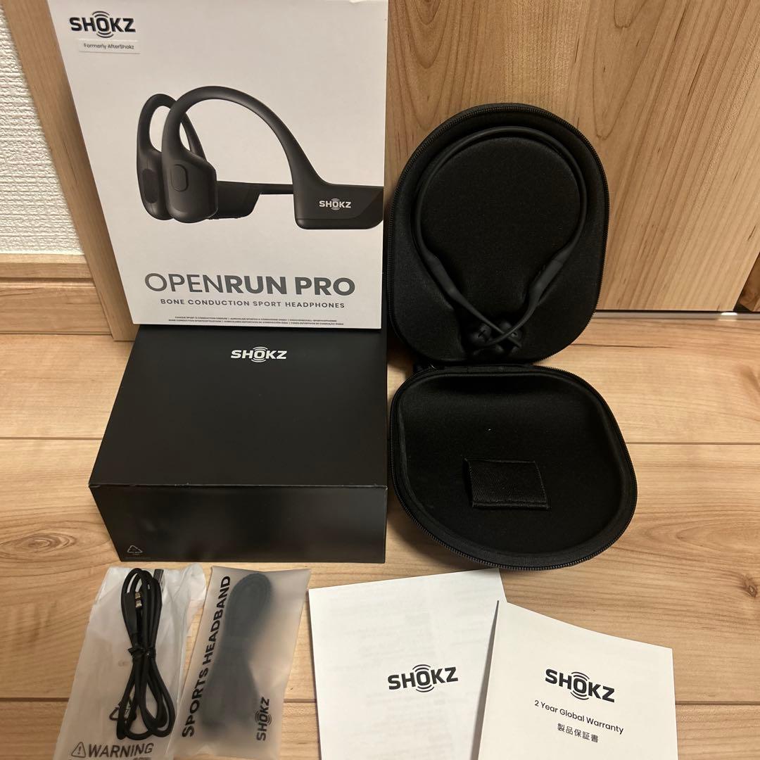 SHOKZ OpenRun Pro Black S810 骨伝導イヤホン