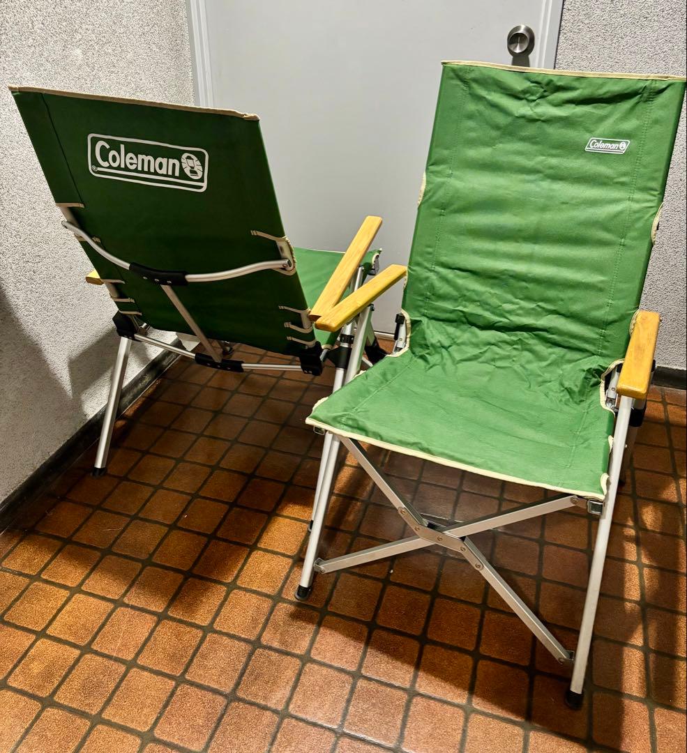 【Coleman】レイチェア グリーン 折りたたみ アウトドア 2脚セット