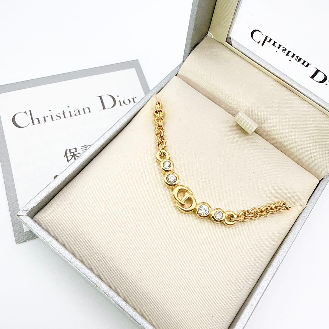 3016-2 保存箱付き極美品✨　Dior　ネックレス　CD ロゴ　希少　刻印