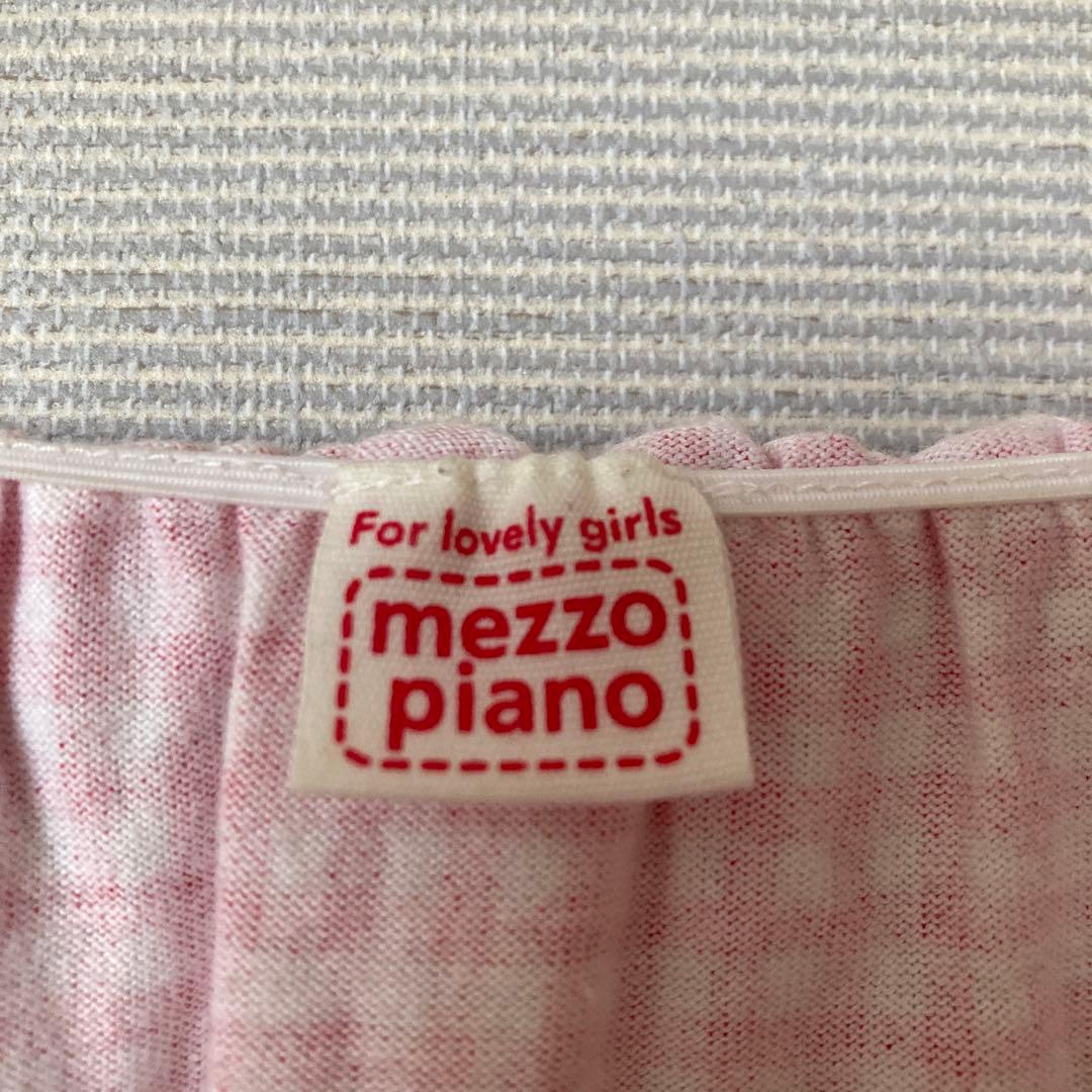 【平成レトロ】メゾピアノTシャツ150 フルーツxギンガムチェック