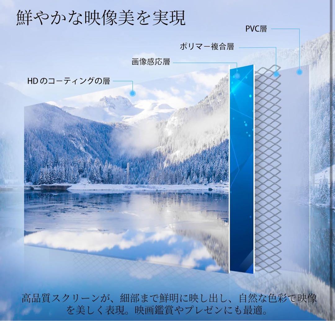 【新品未使用 未開封】80インチ 4Kプロジェクタースクリーン