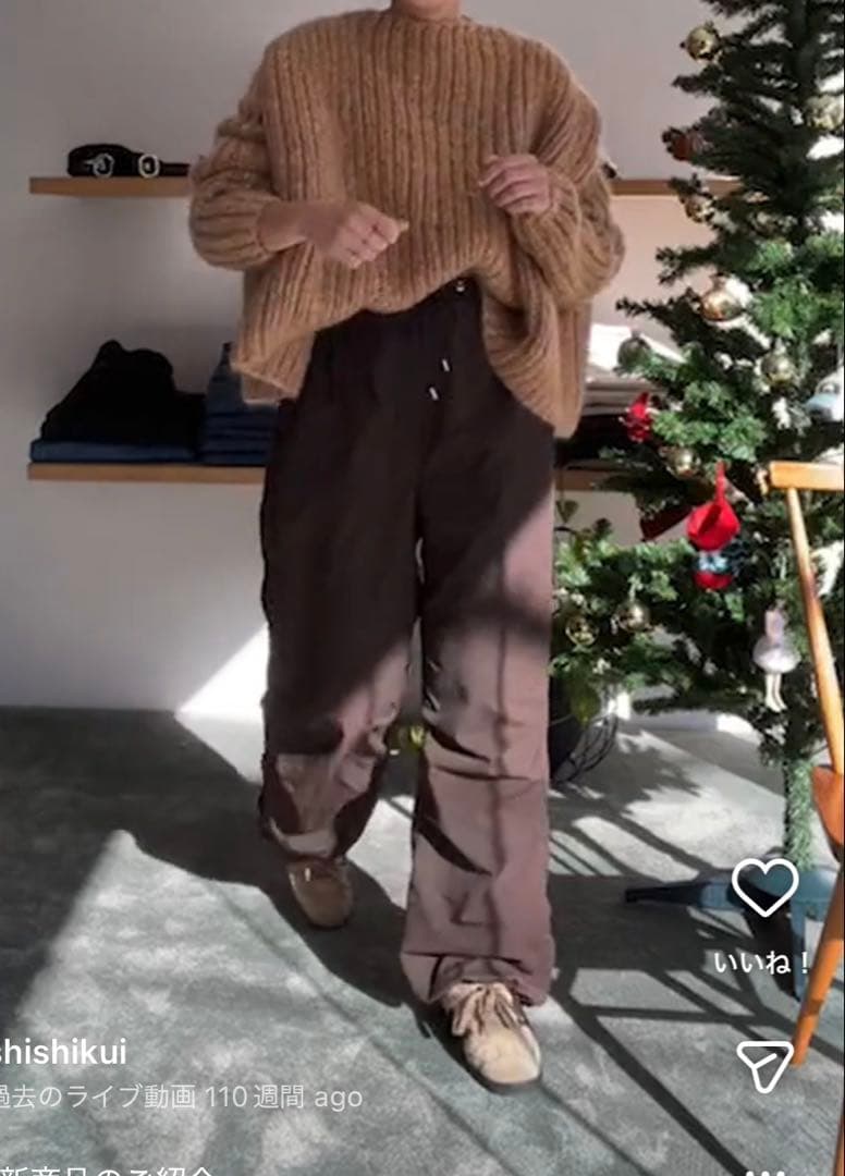 shishikuiパラシュートパンツ　百々千晴　シシクイ