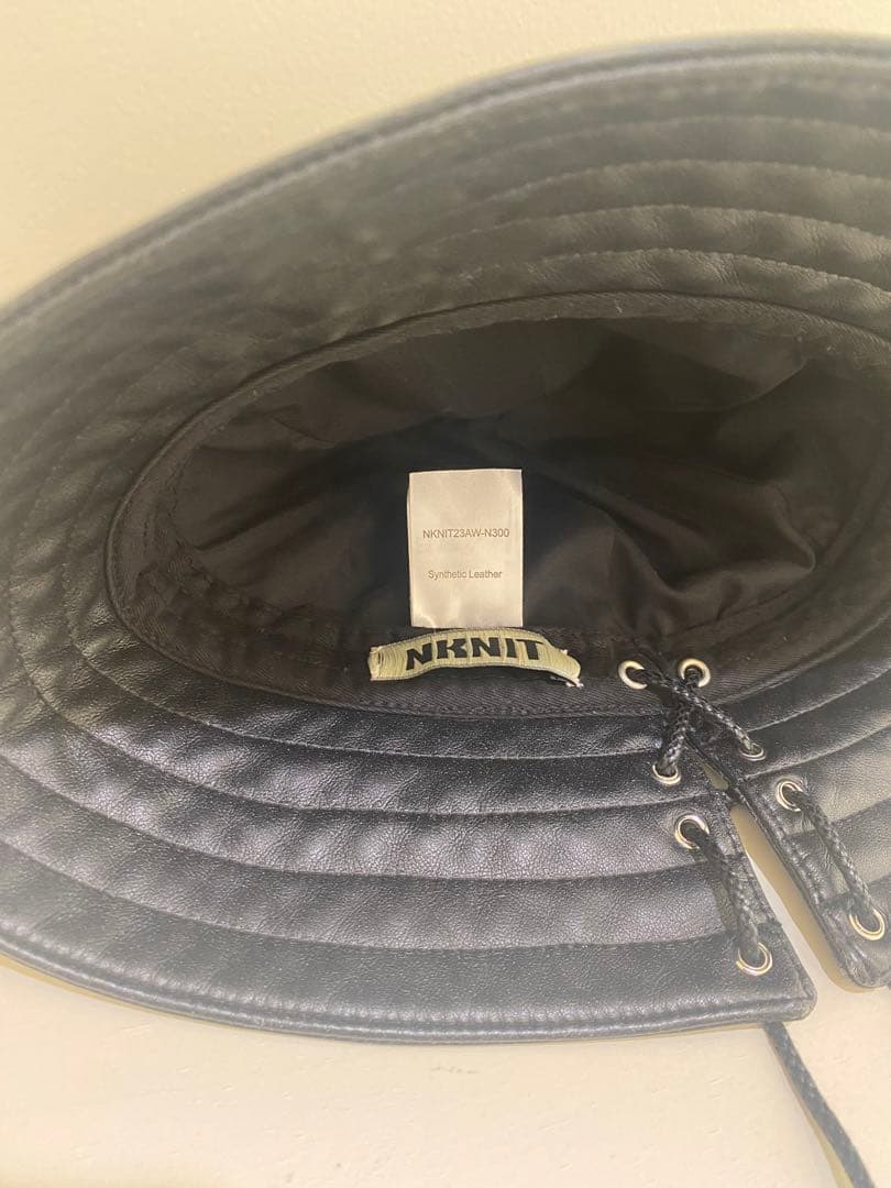 帽子 NKINT vegan leather sailor hat