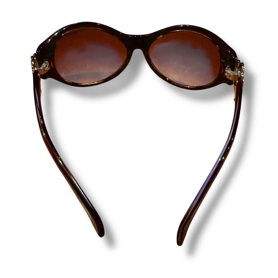 ディオール Dior サングラス ハート　パープル　紫　y2k ラインストーン