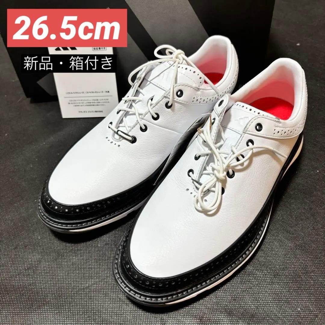 26.5cm adidas Golf MC80 ゴルフシューズ ID4750 白