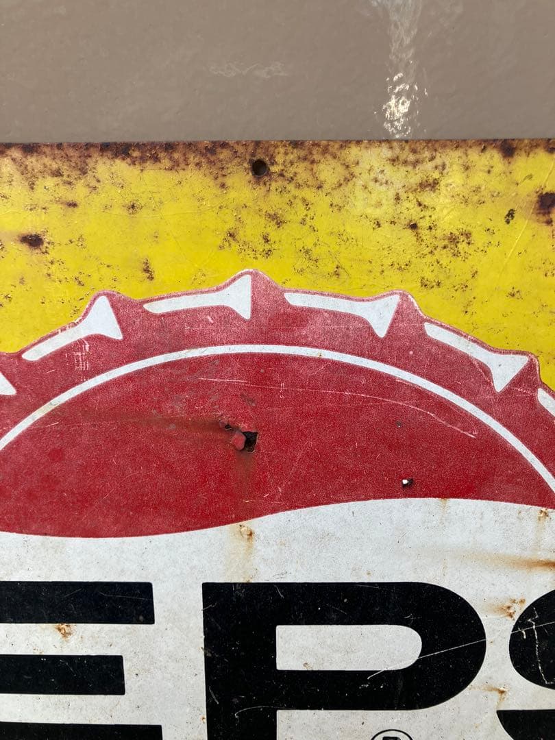 Y*u様 ペプシコーラ 昭和レトロ 当時物 ホーロー看板 PEPSI ペプシコー