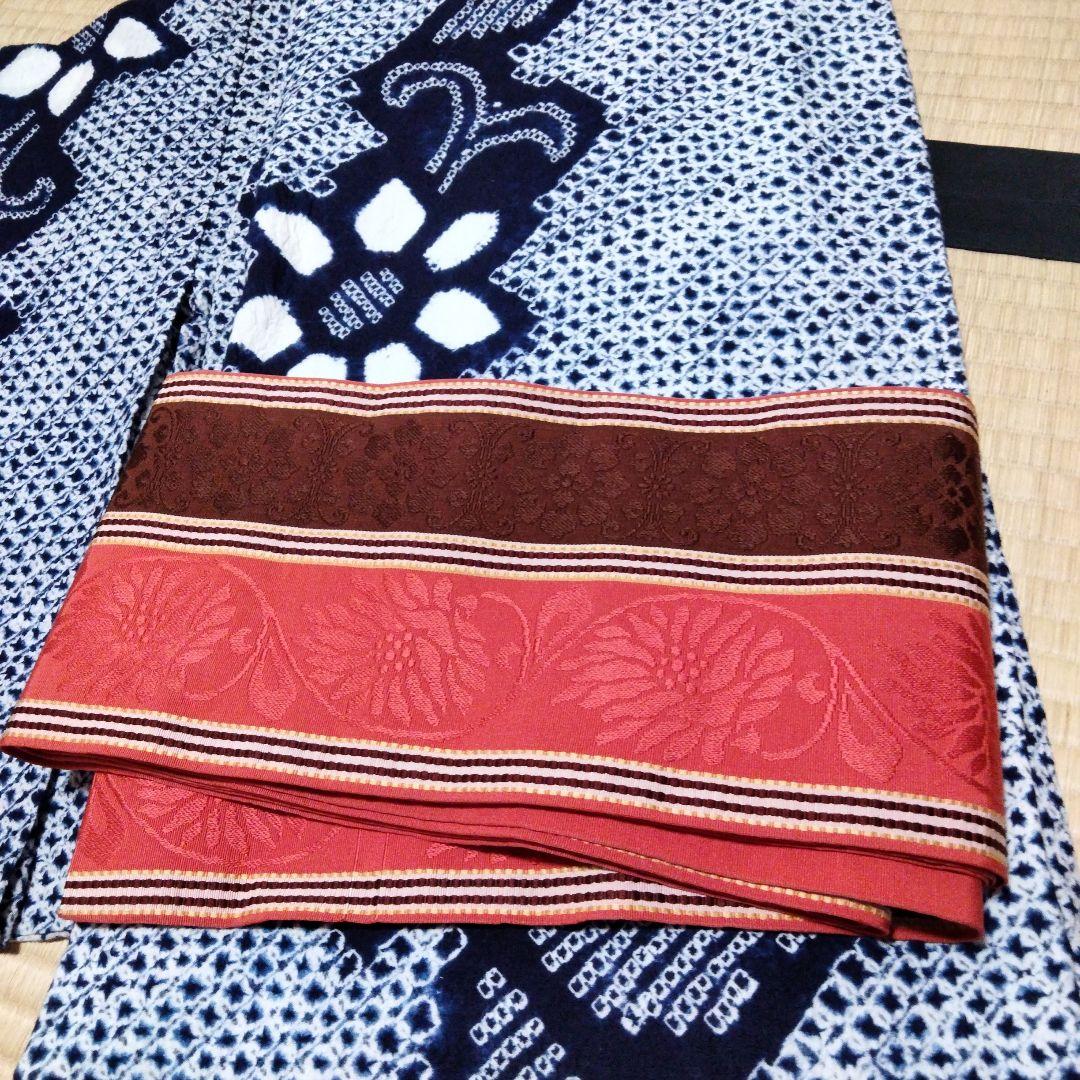 有松絞り浴衣　L　裄70 肩身丈165　美品