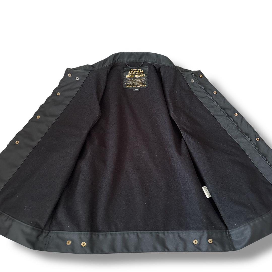 IRON HEART アイアンハート ワークベスト ブラック バイカー ワッペン