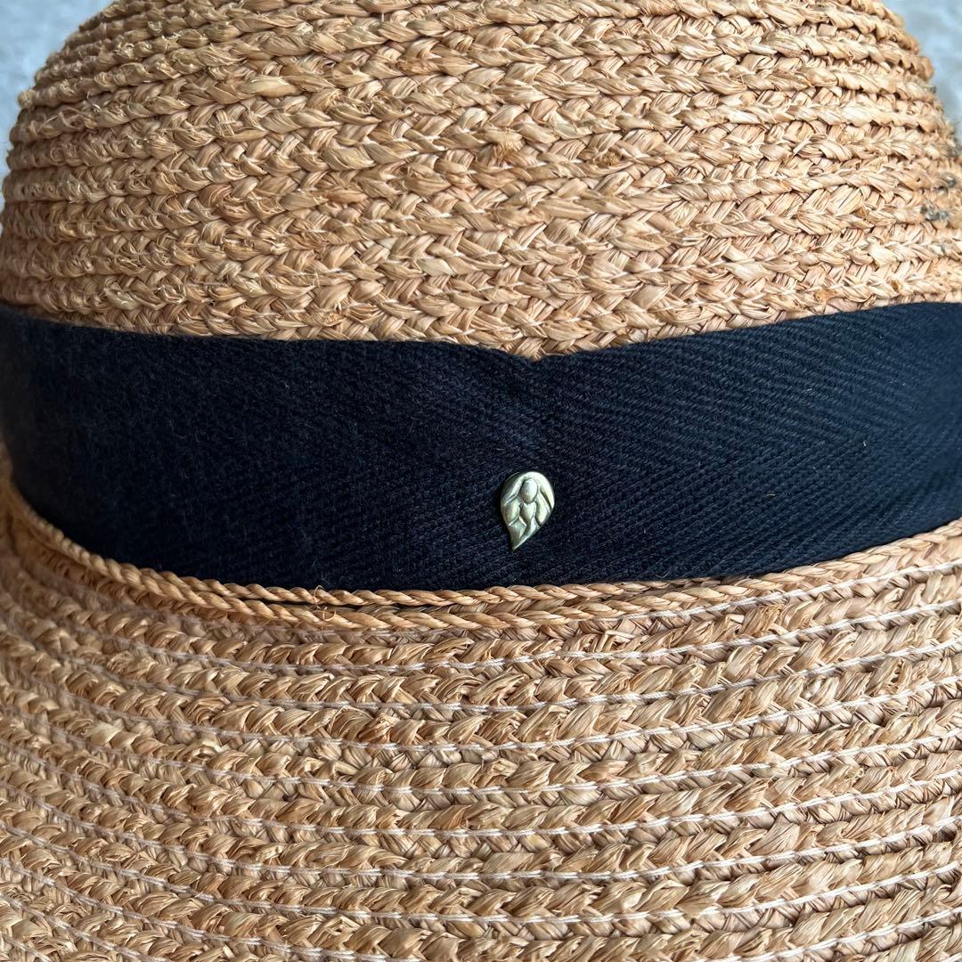 ヘレンカミンスキー ニューポート ラフィアハット 麦わら帽子 リボン