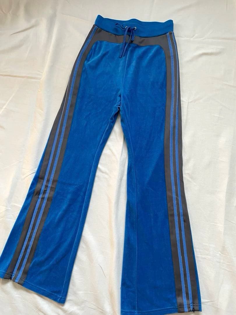 MAISON SPECIALメゾンスペシャル サイドライン フレアパンツ ベロア