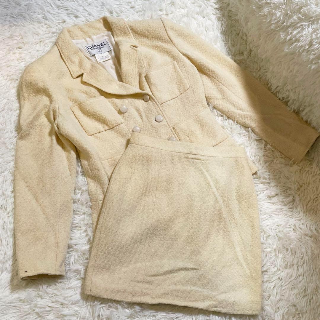 人気商品✨シャネル CHANEL 【40】スーツ 裾チェーン フランス製