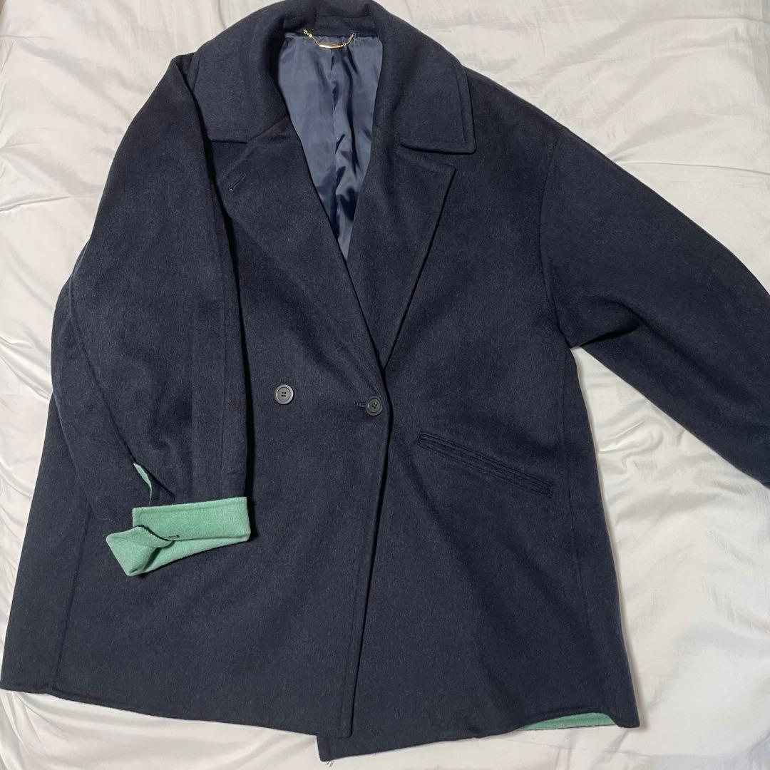 【値下】シンプリシテェ 24AW S120ブレンドリバーミドルコート