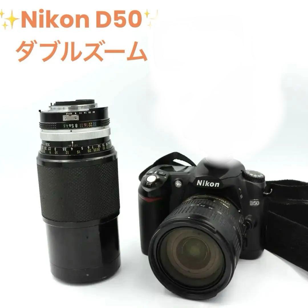 Nikon D50 ダブルズームセット　カメラバッグ