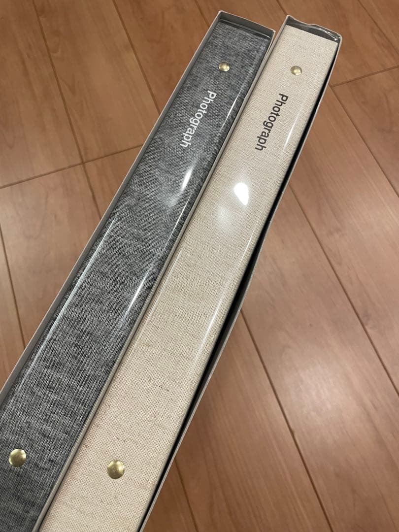 クリスマスプライス DELFONICS フォトアルバム グレー 、麻2冊セット