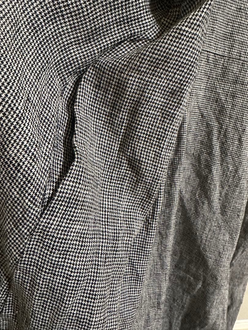 美品 fog linen work リネン千鳥ロングワンピース