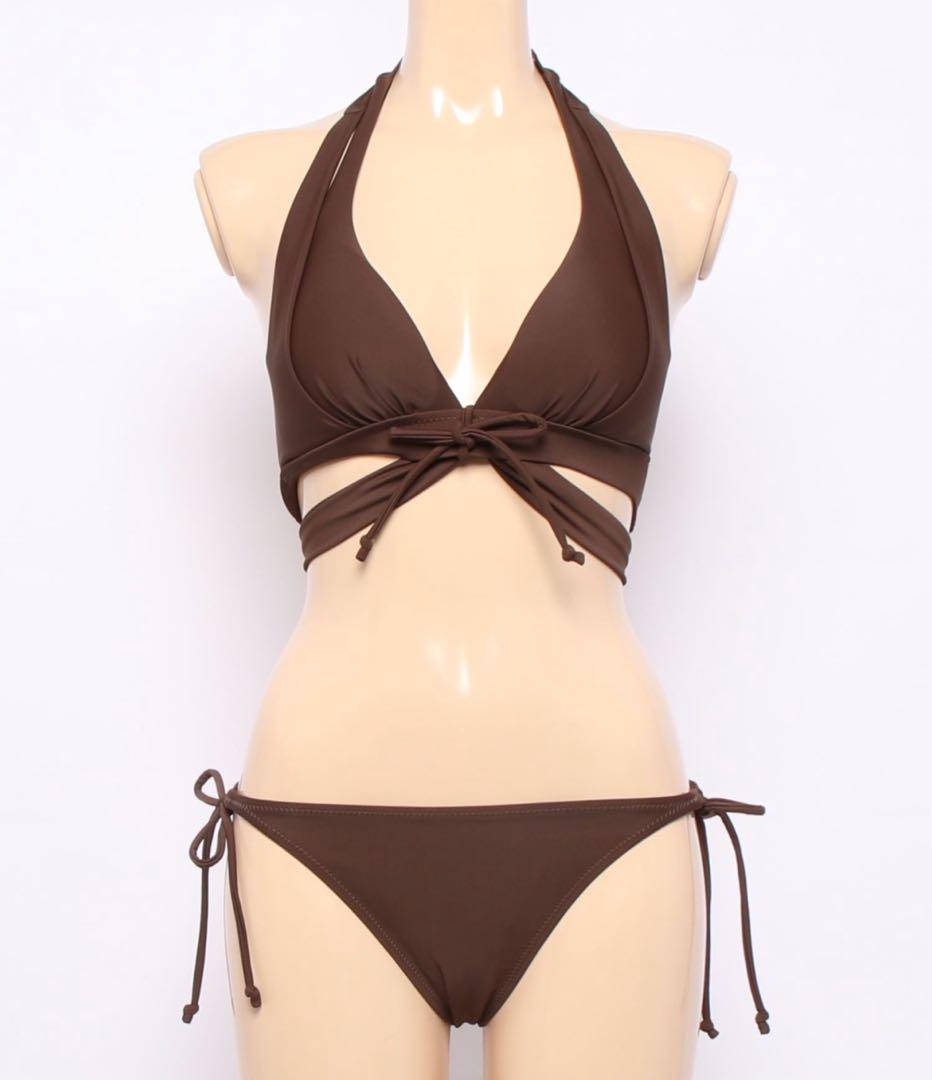 【ナチュラルアップブラ】ノンワイヤービキニ　9M ブラウン