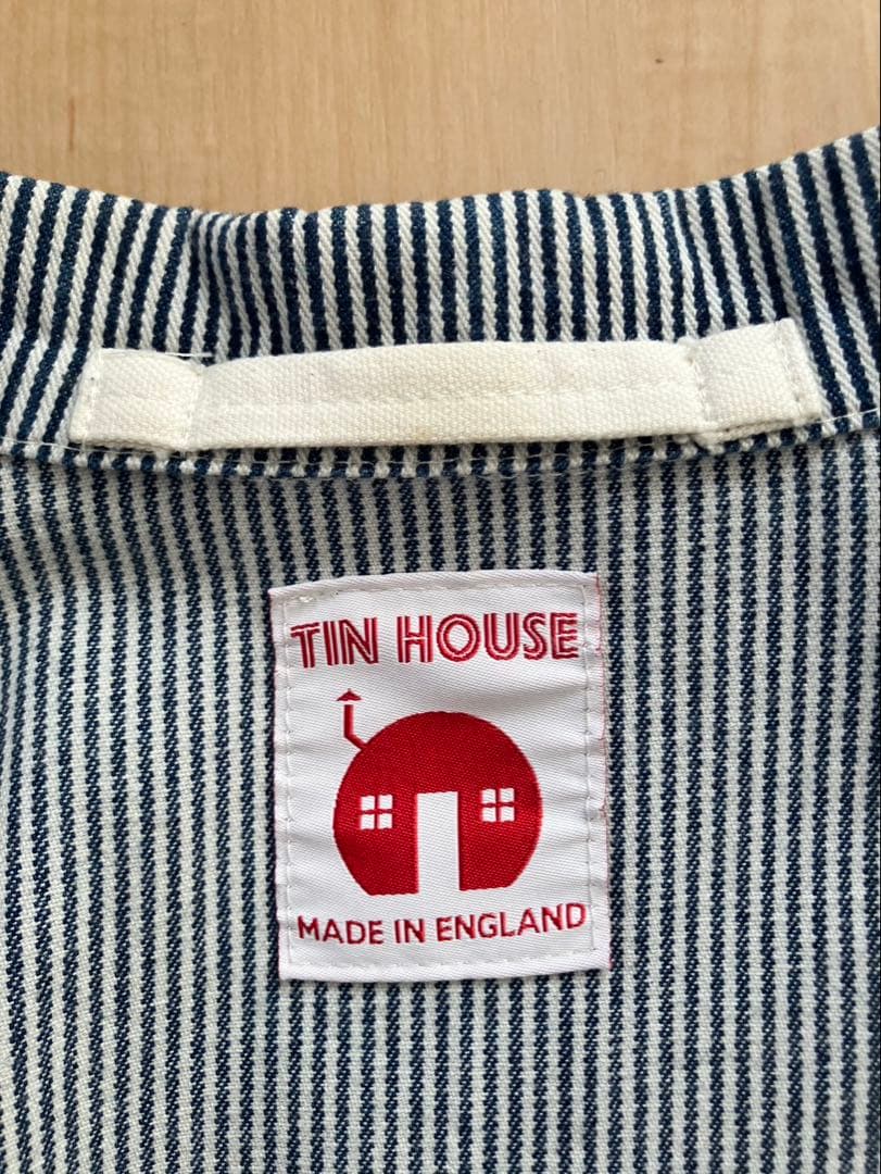 shimiTIN HOUSE ストライプ カバーオール