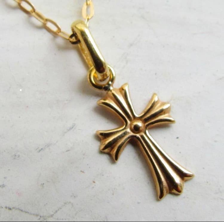 みーたん♡様☆K18 クロス ネックレス トップ 18K 刻印 18金 新品