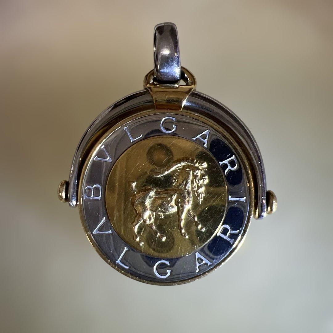 ブルガリネックレストップ山羊座 18kゴールド、ステンレス