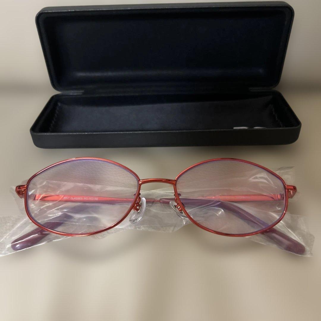 【お値下げ❣️新品】ピントグラス レッドPG-703-RE/T 中度 老眼鏡シニア