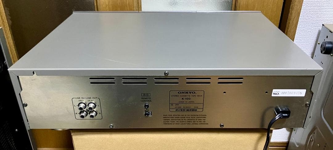 【完動・美品】ダブルカセットデッキ　ONKYO　K-100